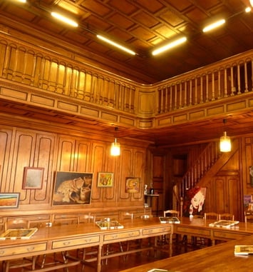 Visite des anciennes salles de la bibliothèque du Château du Lude au Bon Sauveur d'Alby