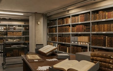 Visite de l'atelier et des magasins de conservation