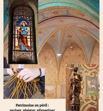 Visite guidée de l'église Sainte-Cécile et démonstration de vannerie