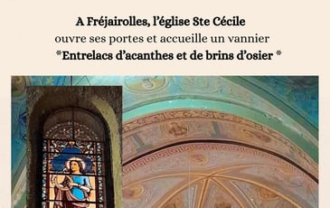 Visite guidée de l'église Sainte-Cécile et démonstration de vannerie