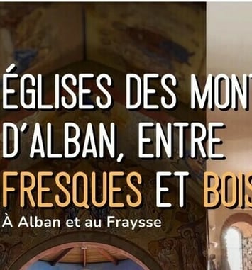 Visite commentée : entre fresques et boiseries, deux églises atypiques des Monts d'Alban